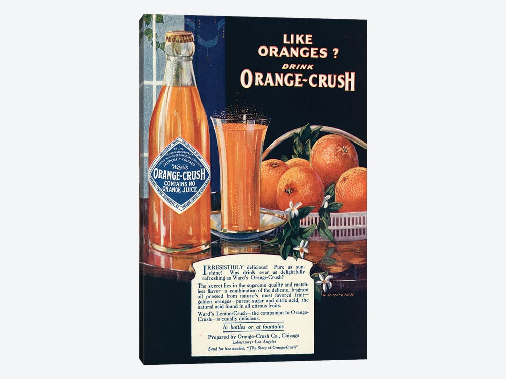 1920s Orange Crush Magazine Advert 1-piece Art Print