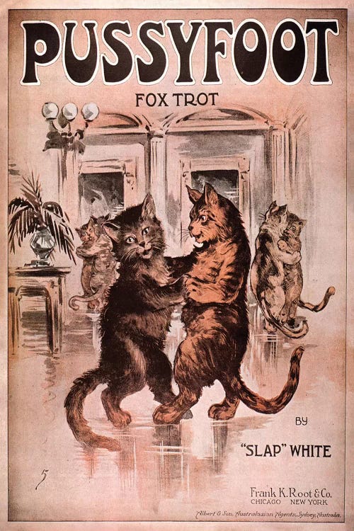 1920s Pussyfoot Fox Trot Music Sheet Music Cover by The Advertising Archives wall art