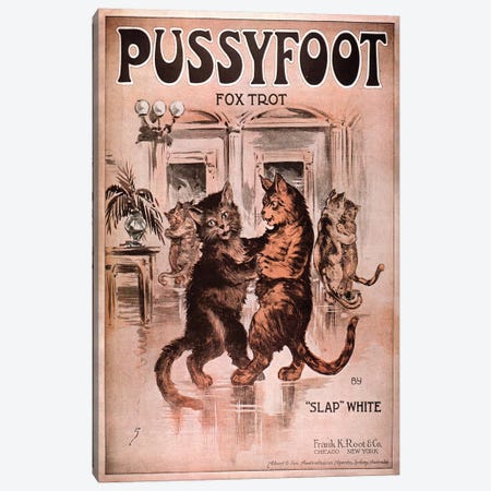 1920s Pussyfoot Fox Trot Music Sheet Music Cover Canvas Print #TAA238} by The Advertising Archives Canvas Art