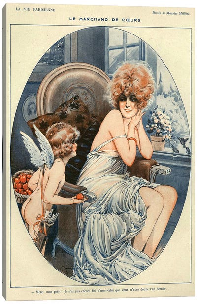 1919 La Vie Parisienne Magazine Plate Canvas Art Print
