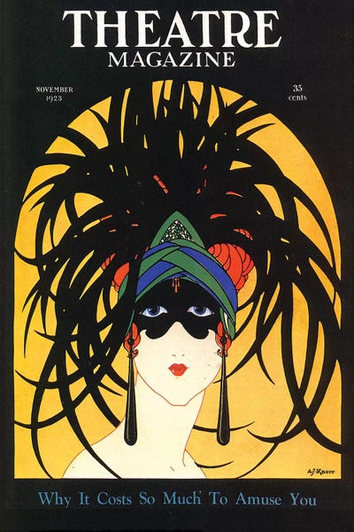 Art Deco: 1920s Theatre Magazine Cover by The Advertising Archives