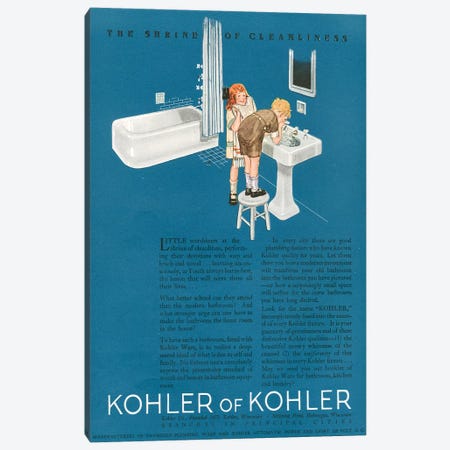 1923 Kohler Magazine Advert Canvas Print #TAA245} by The Advertising Archives Canvas Wall Art