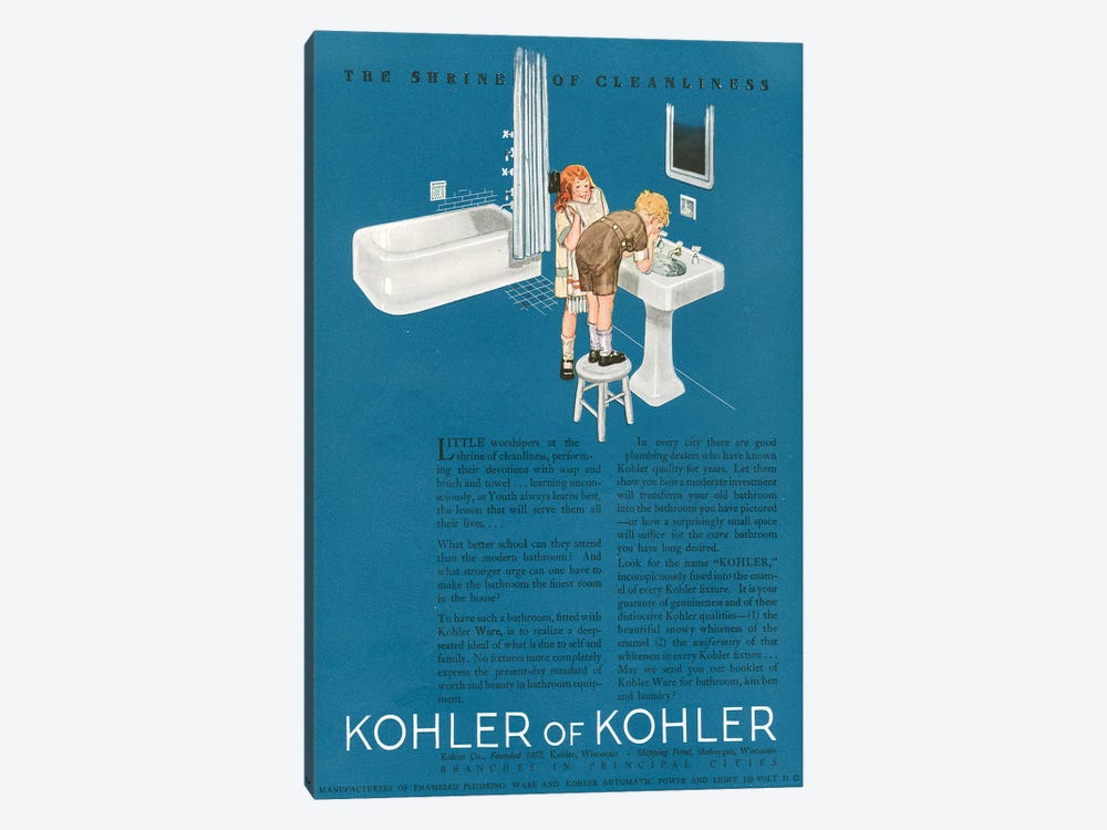 1923 Kohler Magazine Advert by The Advertising Archives 1-piece Canvas Art Print