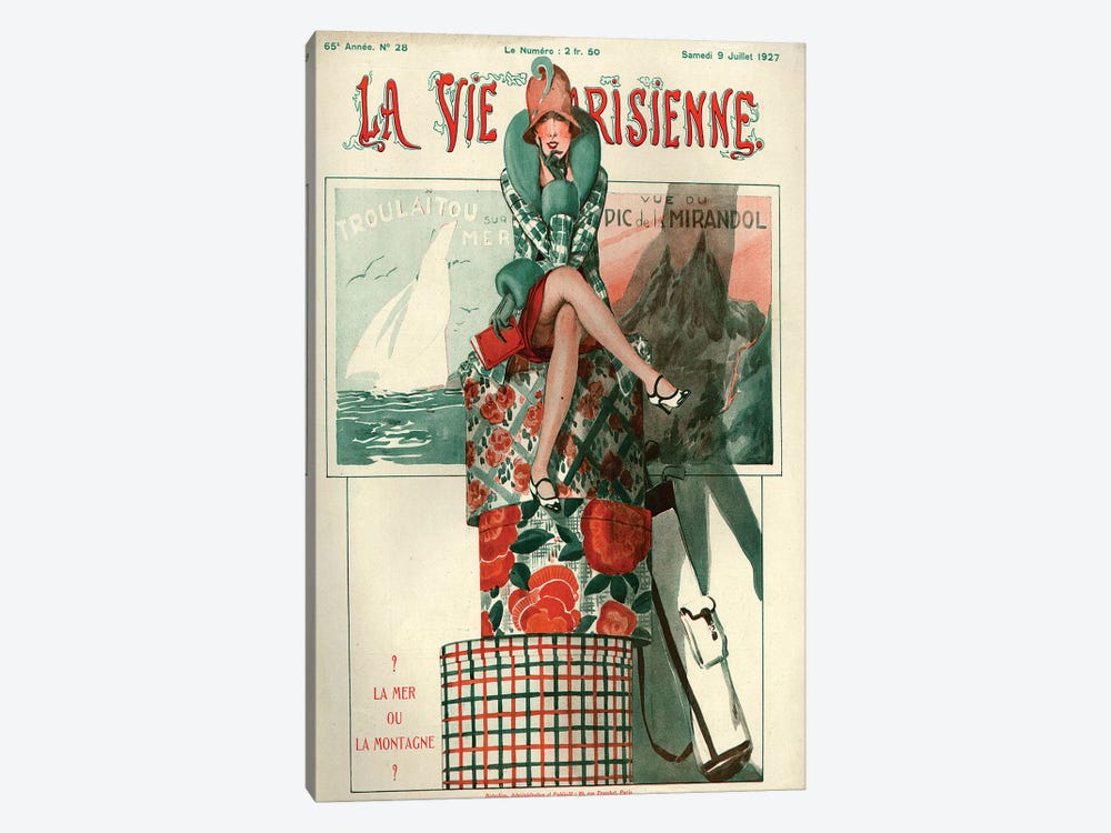 1927 La Vie Parisienne Magazine Cover by The Advertising Archives 1-piece Canvas Print