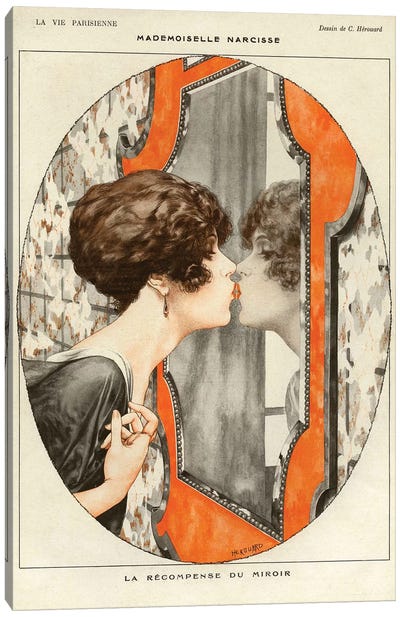 1919 La Vie Parisienne Magazine Plate Canvas Art Print
