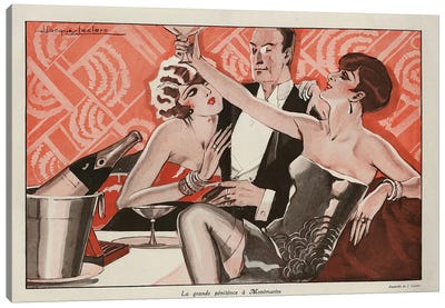 1927 Le Sourire Magazine Plate Canvas Art Print - Historical Fashion Art