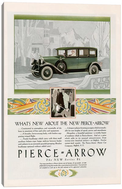 1928 Pierce-Arrow Magazine Advert Canvas Art Print