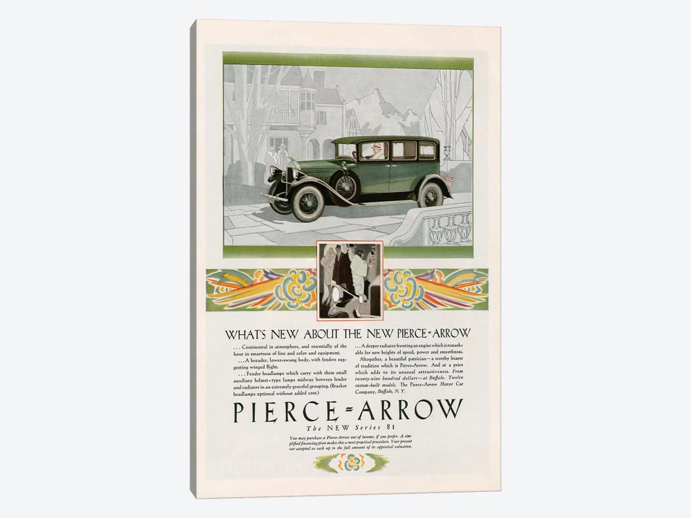 1928 Pierce-Arrow Magazine Advert by The Advertising Archives 1-piece Canvas Artwork