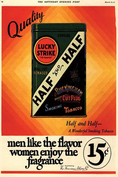 1930s Lucky Strike Magazine Advert by The Advertising Archives canvas print