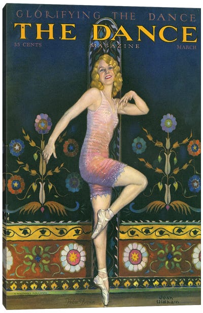 1930s The Dance Magazine Cover Canvas Art Print - Historical Fashion Art