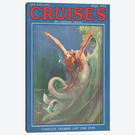 1933 Cruises Magazine Cover Canvas Print #TAA263} by The Advertising Archives Canvas Art Print