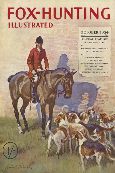 The Advertising Archives: 1934 Fox-Hunting Illustrated Magazine Cover by The Advertising Archives