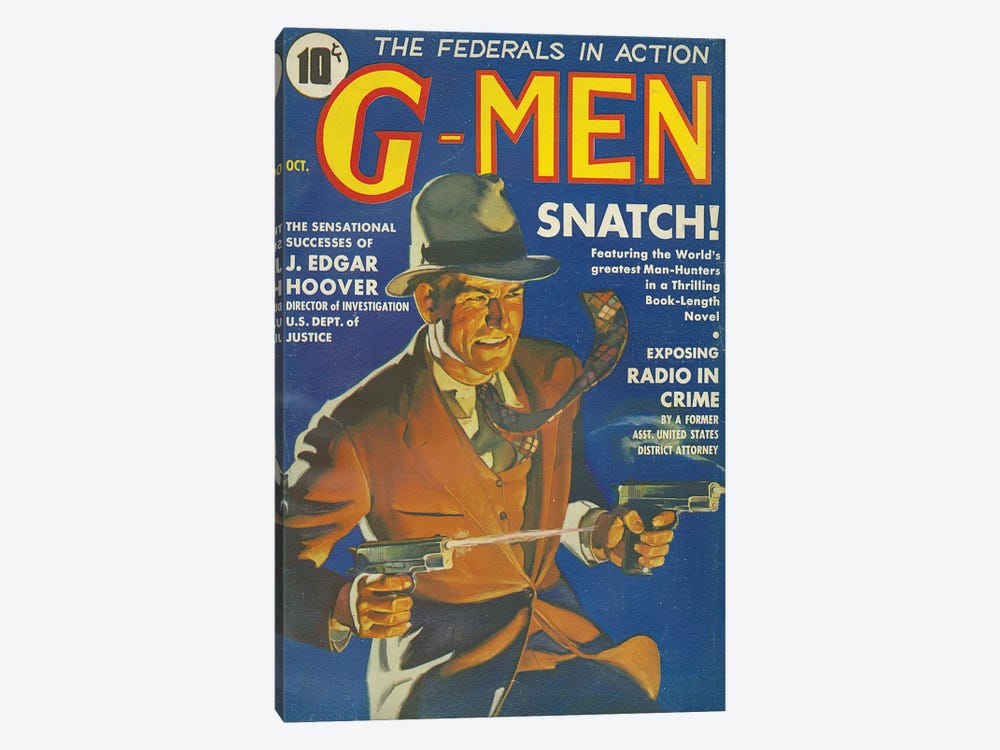 1935 G-Men Magazine Cover by The Advertising Archives 1-piece Canvas Art Print