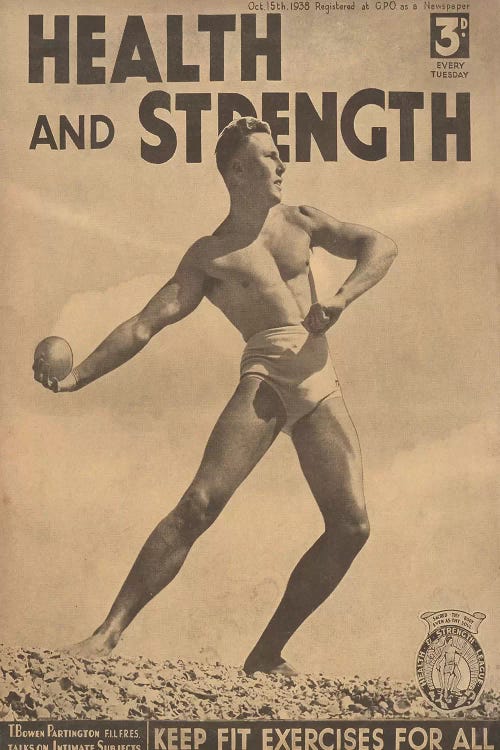 1938 Health And Strength Magazine Cover by The Advertising Archives wall art