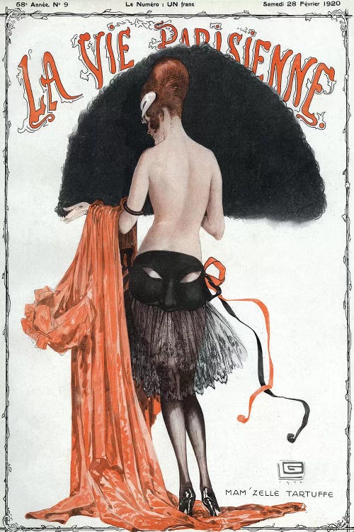 1920 La Vie Parisienne Magazine Cover by Georges Leonnec wall art