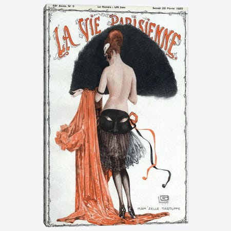 1920 La Vie Parisienne Magazine Cover Canvas Print #TAA26} by Georges Leonnec Canvas Artwork