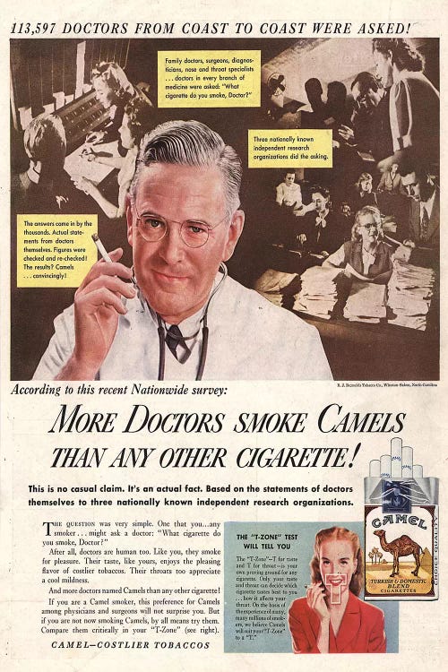 1940s Camel Cigarettes Magazine Advert