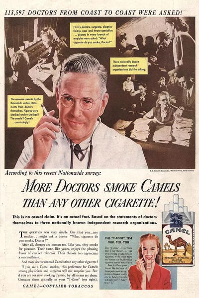 The Advertising Archives: 1940s Camel Cigarettes Magazine Advert by The Advertising Archives