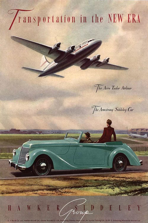 1940s Hawker Siddeley Aviation Cars Magazine Advert