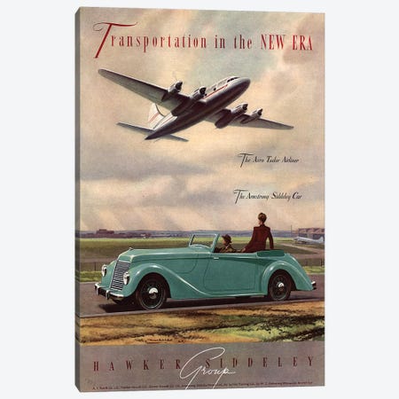 1940s Hawker Siddeley Aviation Cars Magazine Advert Canvas Print #TAA271} by The Advertising Archives Canvas Art