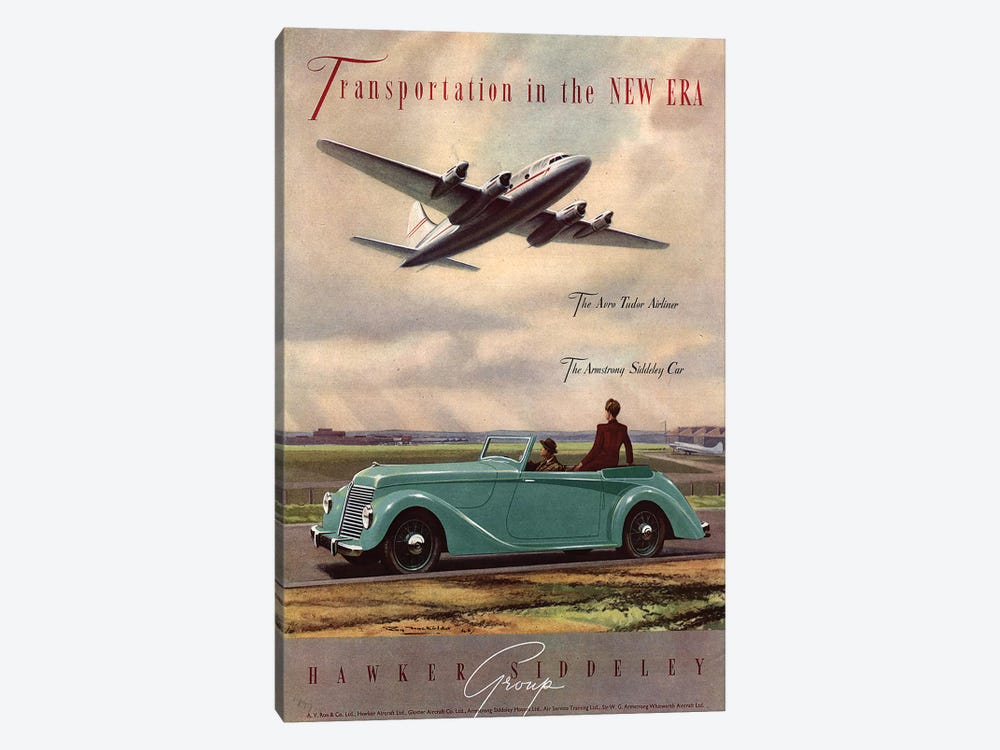 1940s Hawker Siddeley Aviation Cars Magazine Advert by The Advertising Archives 1-piece Canvas Artwork