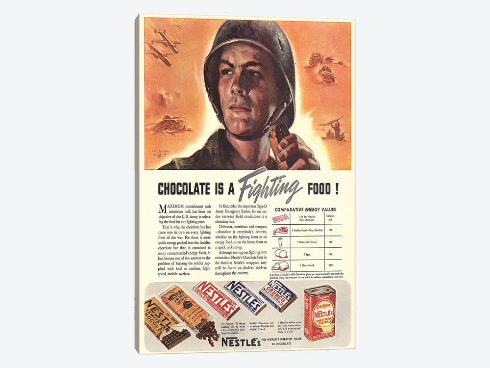 1940s Nestle Chocolate Magazine Advert by The Advertising Archives 1-piece Art Print