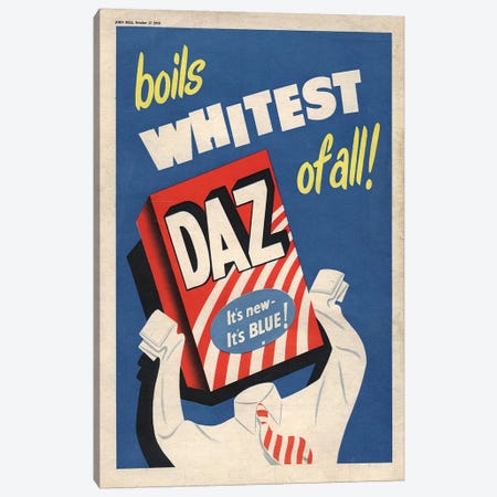 1950s Daz Detergent Magazine Advert Canvas Print #TAA275} by The Advertising Archives Art Print