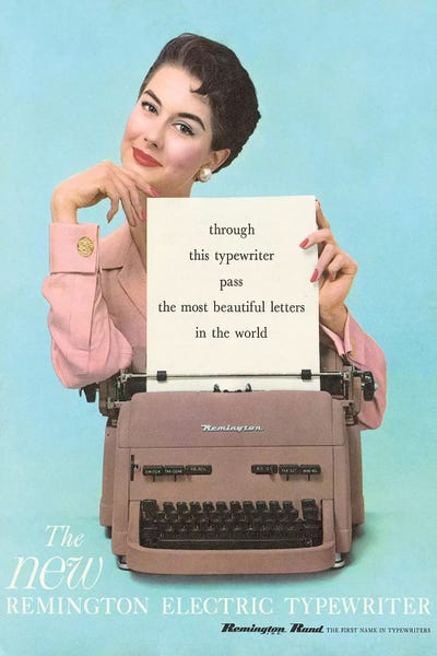 Typewriters: 1950s Remington Typewriter Advert by The Advertising Archives