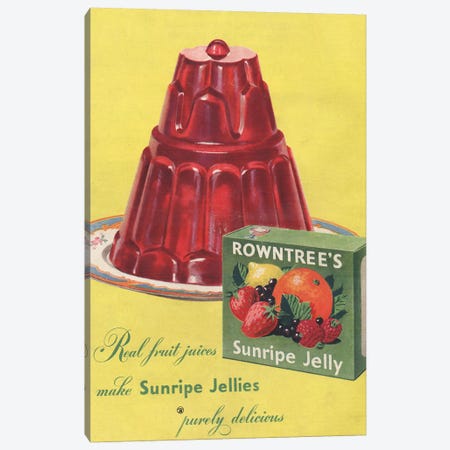 1950s Rowntree's Sunripe Jelly Magazine Advert Canvas Print #TAA281} by The Advertising Archives Canvas Print