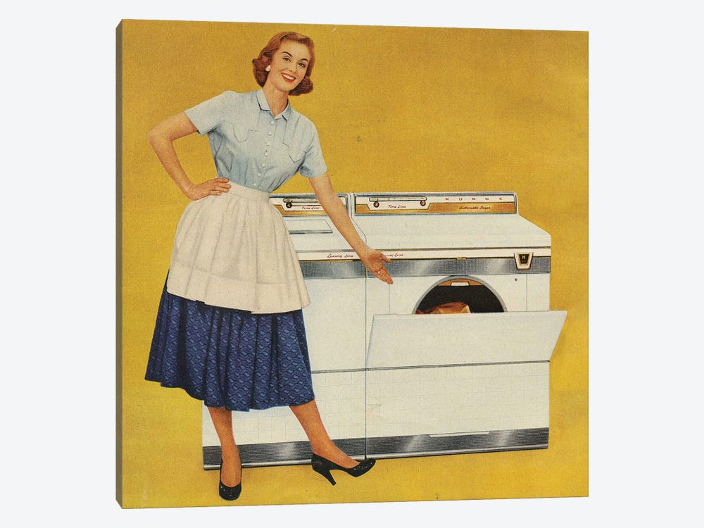 1950s Washing Machines Magazine Advert 1-piece Canvas Art Print