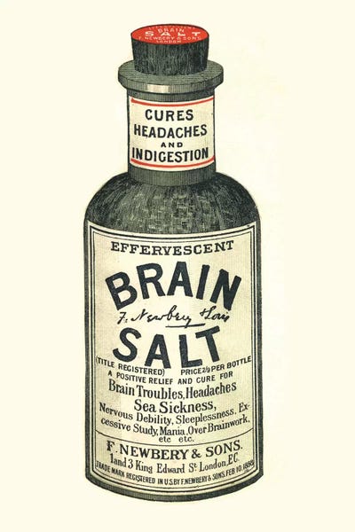 Magazines: 1890s Brain Salt Magazine Advert by The Advertising Archives