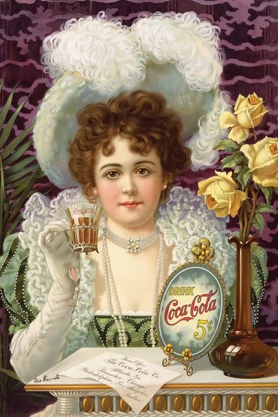 Magazines: 1890s Coca-Cola Magazine Advert by The Advertising Archives