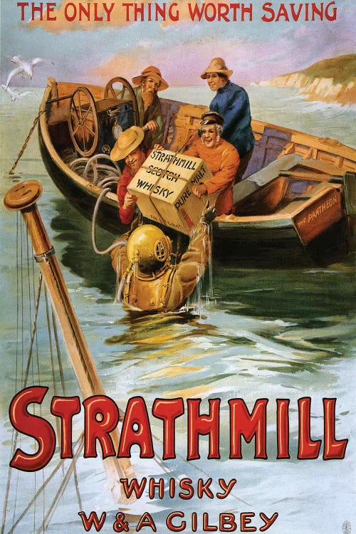 1900s Strathmill Whisky Poster