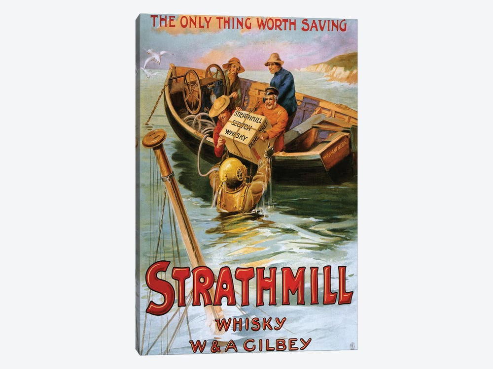 1900s Strathmill Whisky Poster by The Advertising Archives 1-piece Canvas Print
