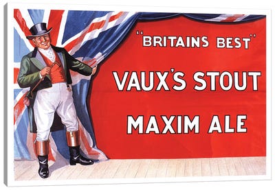 1900s Vaux Stout Magazine Advert Canvas Art Print - International Flag Art