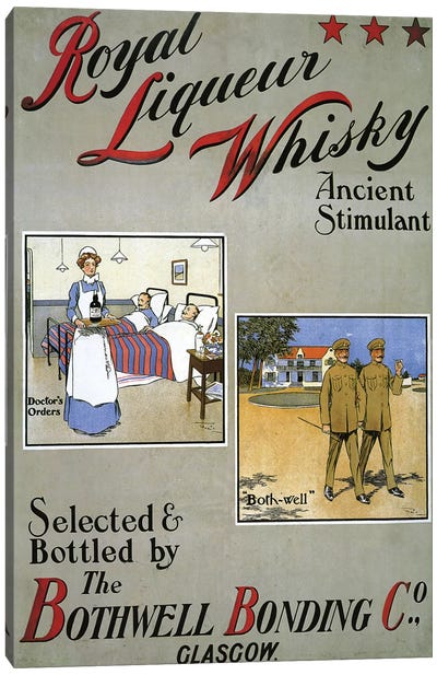 1909 Royal Liqueur Whisky Poster Canvas Art Print
