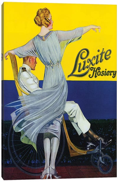 1910s Luxite Hosiery Magazine Advert Canvas Art Print