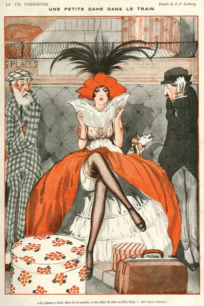 Art Deco: 1920 La Vie Parisienne Magazine Plate by Julien Jacques Leclerc