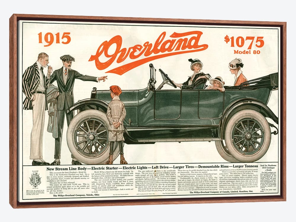 1910s Willys-Overland Ma - Canvas Art Print