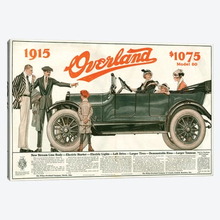 1910s Willys-Overland Magazine Advert Canvas Print #TAA300} by The Advertising Archives Canvas Artwork