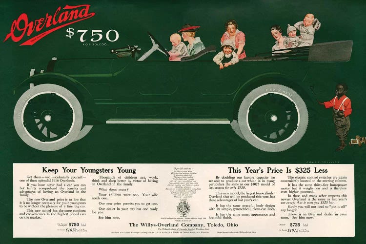 1915 Willys-Overland I Advert by The Advertising Archives wall art