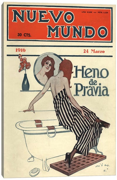 1916 Nuevo Mundo Magazine Cover Canvas Art Print - The Advertising Archives