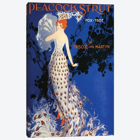 1917 Peacock Strut Sheet Music Cover Canvas Print #TAA308} by The Advertising Archives Canvas Art