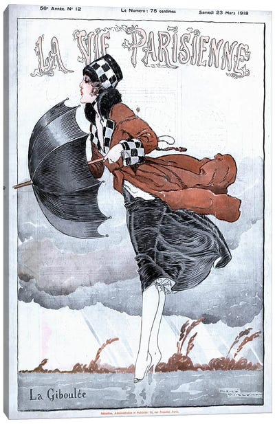 1918 La Vie Parisienne Magazine Cover Canvas Art Print - The Advertising Archives