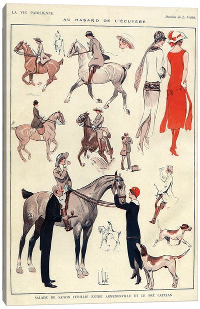 1920 La Vie Parisienne Magazine Plate Canvas Art Print