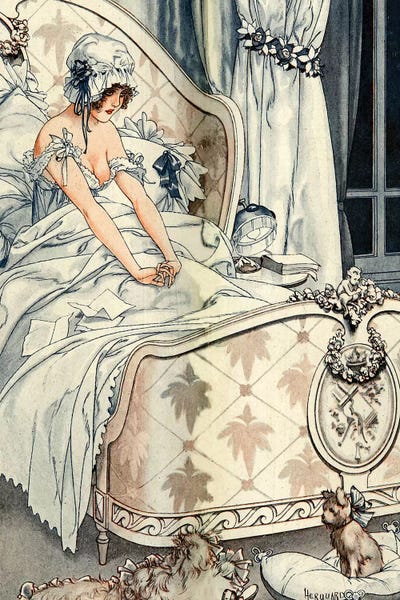 1918 La Vie Parisienne Magazine Plate by Cheri Herouard framed wall art