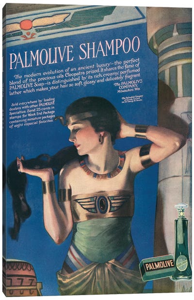 1918 Palmolive Shampoo Magazine Advert Canvas Art Print