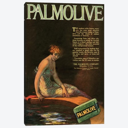 1919 Palmolive Soap Magazine Advert Canvas Print #TAA312} by The Advertising Archives Canvas Art Print