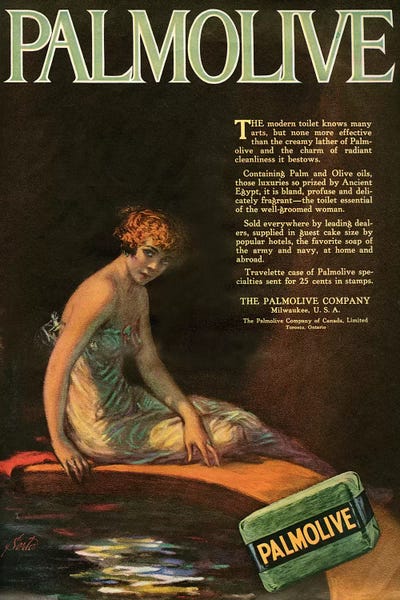 Magazines: 1919 Palmolive Soap Magazine Advert by The Advertising Archives