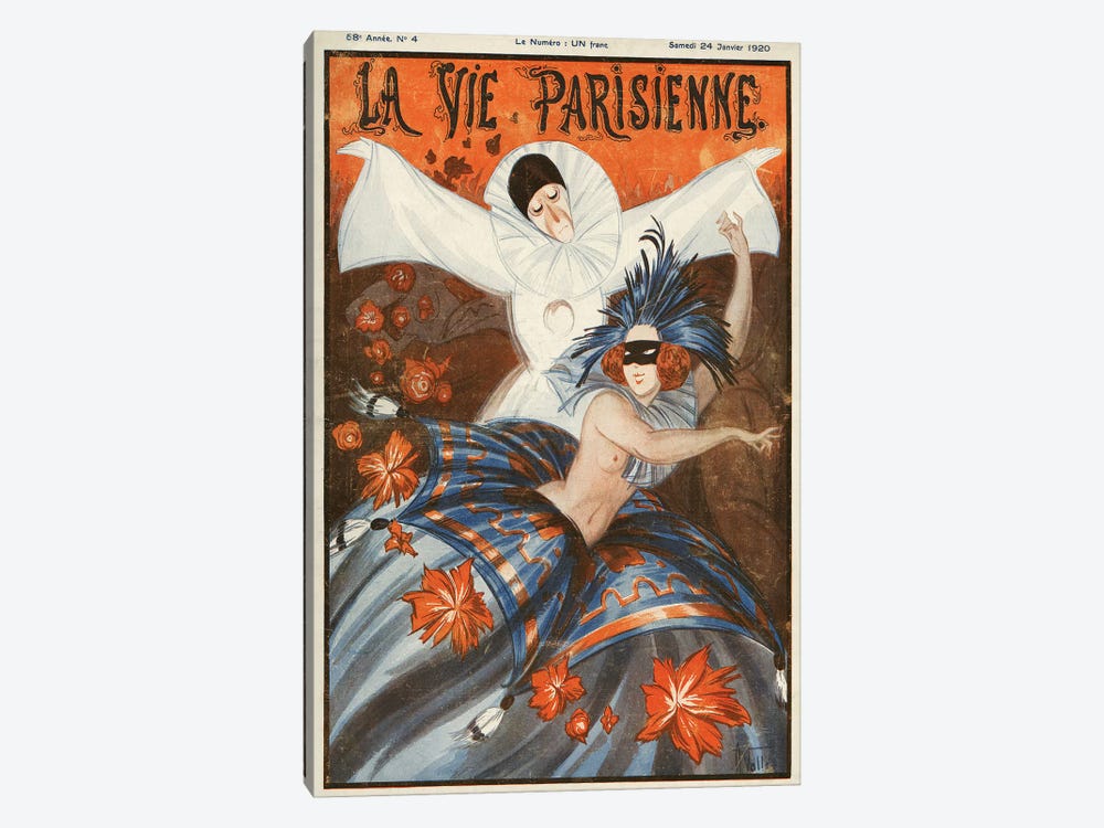 1920 La Vie Parisienne Magazine Cover by Armand Vallee 1-piece Art Print